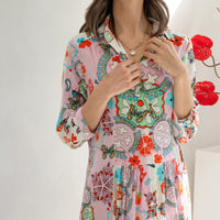 Maxi Shirt Dress / "Kasbah Jardin"