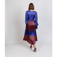 Jessica Russell Flint Printed Silk twist front dress