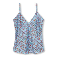 hand painted Suzani inspired floral print silk cami top