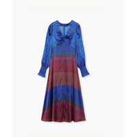 Jessica Russell Flint Printed Silk twist front dress
