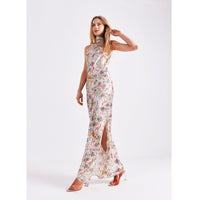 High Neck Maxi Dress / "Emiko"-JRF