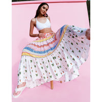 Palermo Tiered Maxi Skirt / "Frida"-JRF