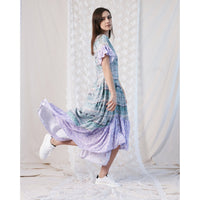 Midi Frill Dress / "Wilde Border"-JRF