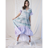 Midi Frill Dress / "Wilde Border"-JRF