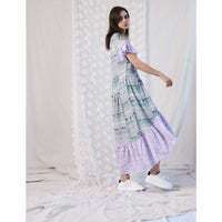 Midi Frill Dress / "Wilde Border"-JRF