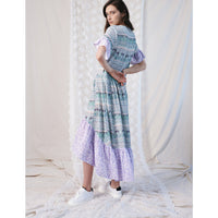 Midi Frill Dress / "Wilde Border"-JRF