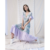 Midi Frill Dress / "Wilde Border"-JRF
