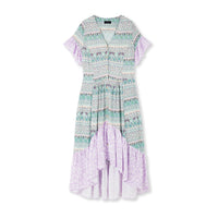 Midi Frill Dress / "Wilde Border"-JRF