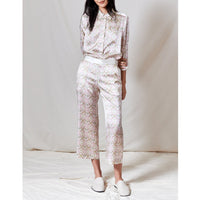 Cropped PJ Trousers / ''Eastern Tile"-JRF