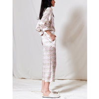 Cropped PJ Trousers / ''Eastern Tile"-JRF
