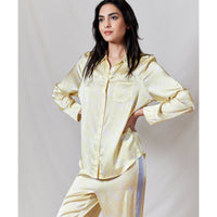 Long Sleeve PJ Top / ''Golden Blossom"-JRF