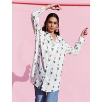 Percy Boyfriend Shirt / "Kahlo Palm"-JRF