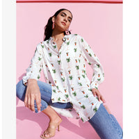 Percy Boyfriend Shirt / "Kahlo Palm"-JRF