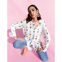 Percy Boyfriend Shirt / "Kahlo Palm"-JRF