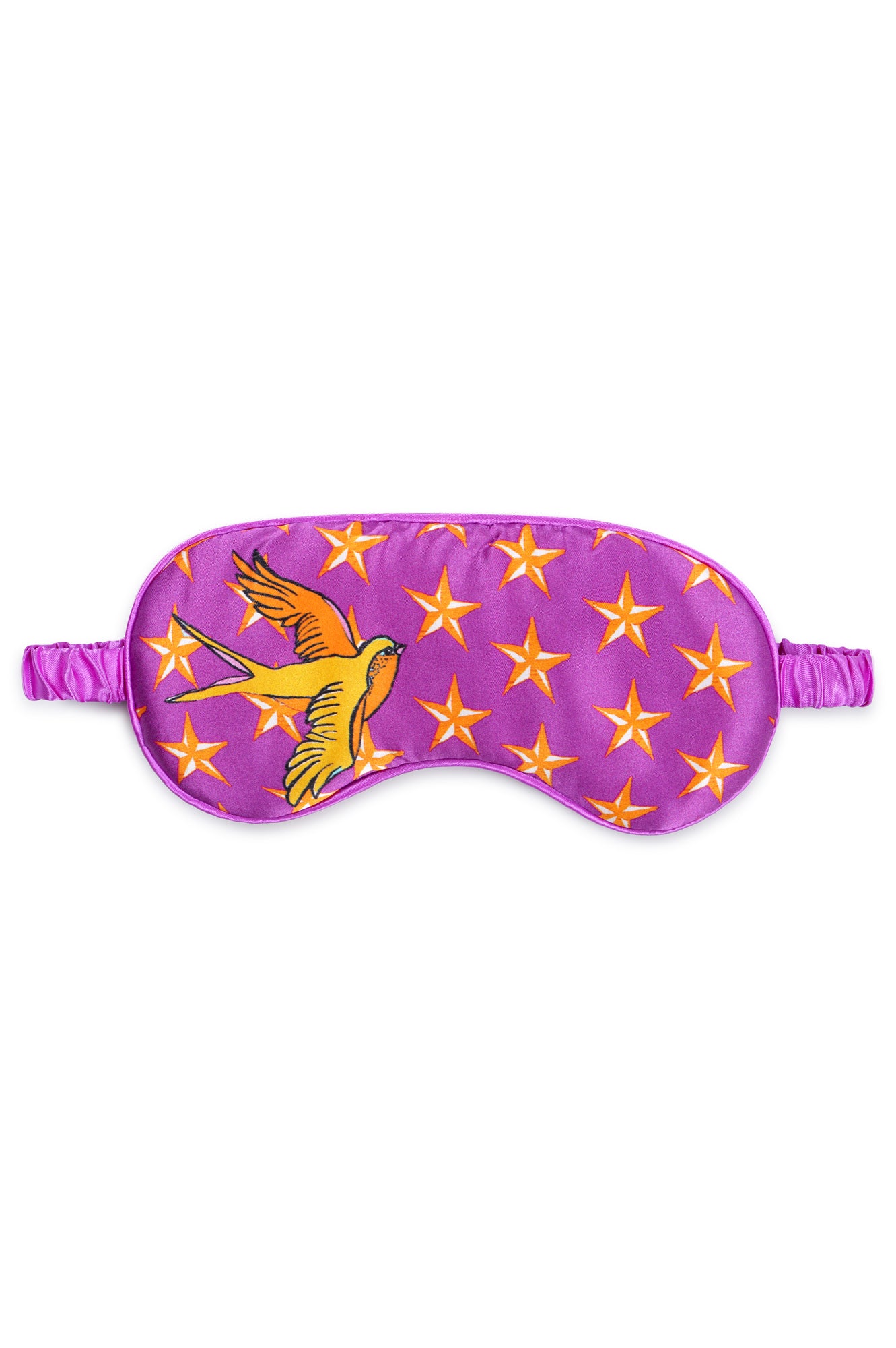 Silk Eye Mask Lucy & Golden Swallows"
