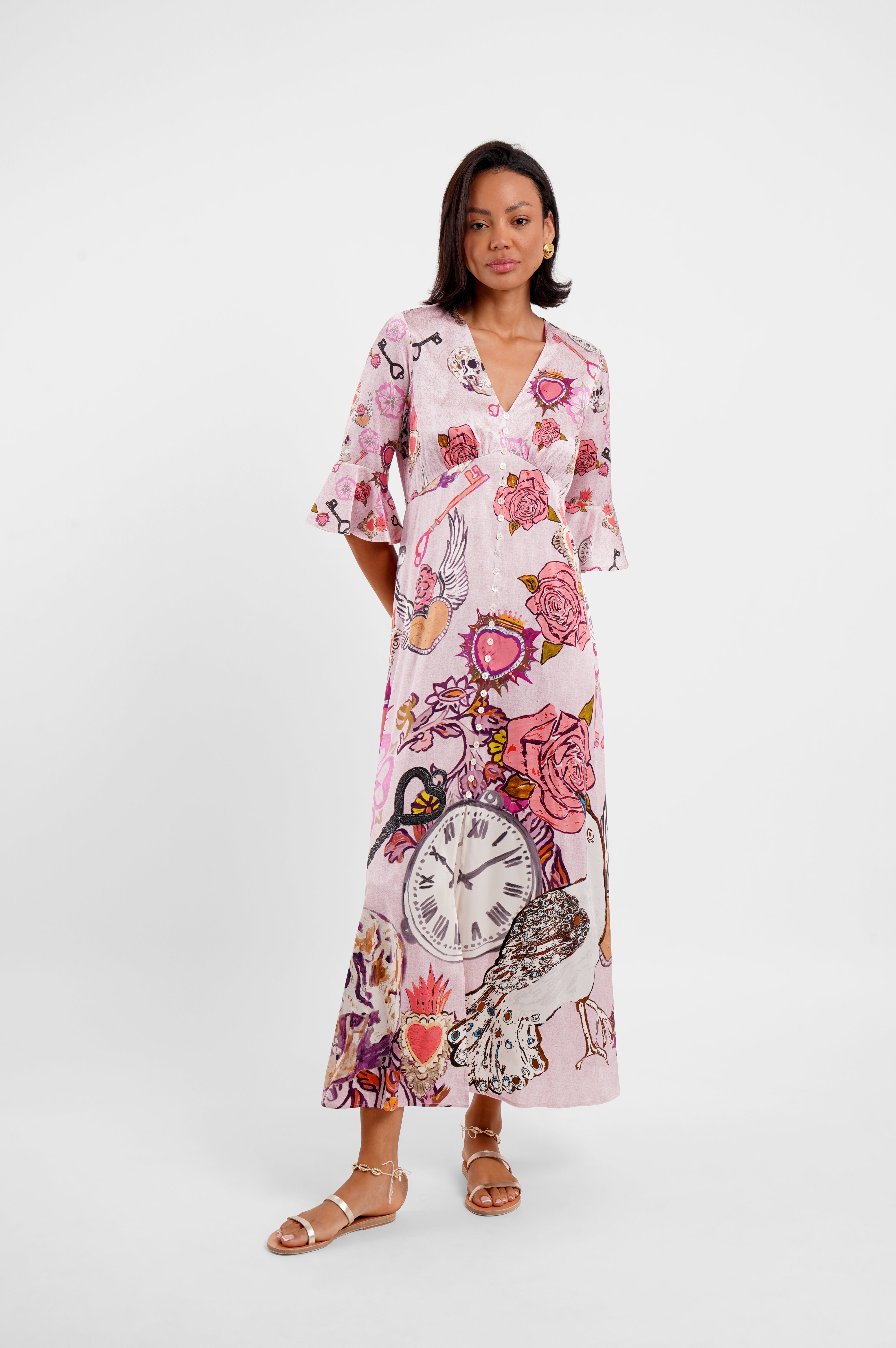 Maxi Button Down Dress "Eternal Romance"