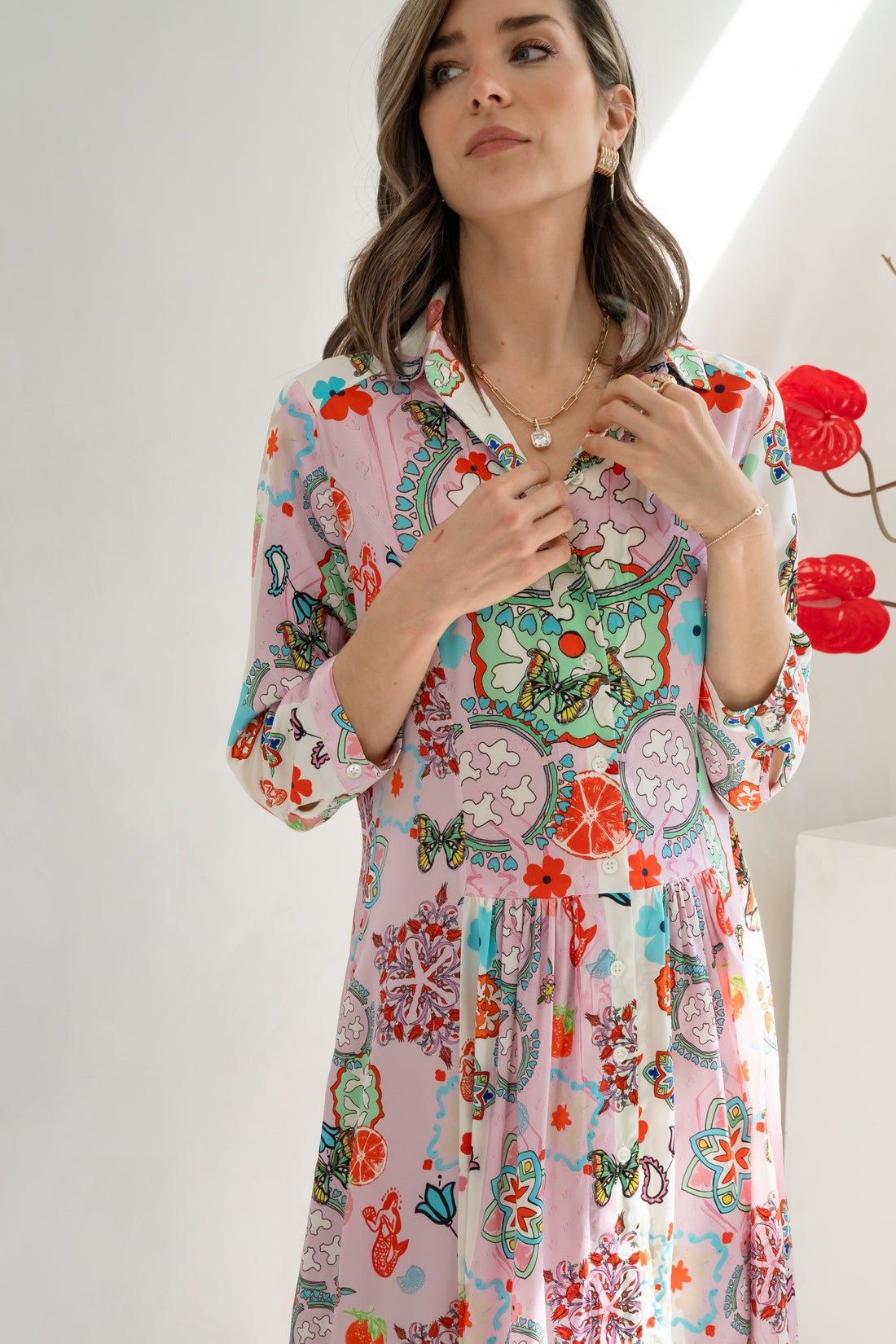 Maxi Shirt Dress / "Kasbah Jardin"