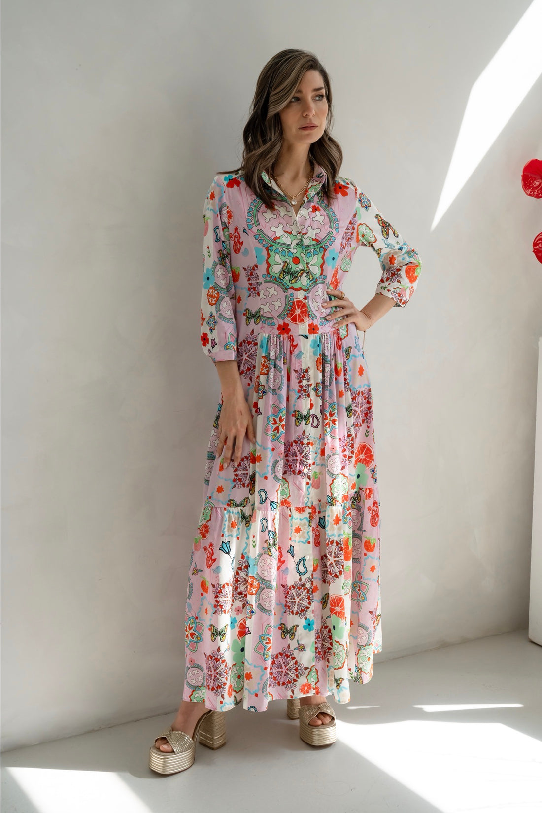 Maxi Shirt Dress / "Kasbah Jardin"
