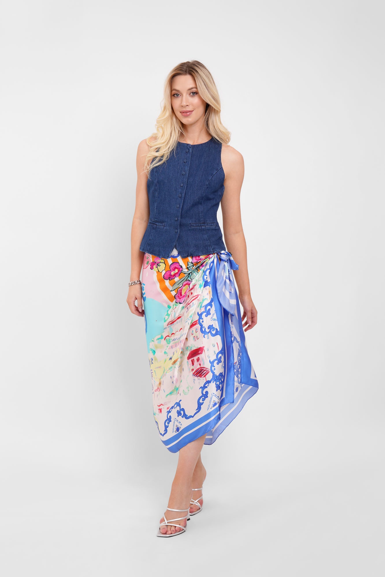 Oblong Pareo Scarf "Amalfi"