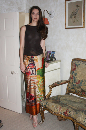 Sample: Bias Cut Maxi Skirt KITA - Size Small-JRF