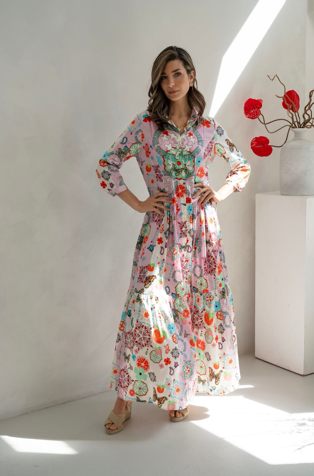 Maxi Shirt Dress / "Kasbah Jardin"