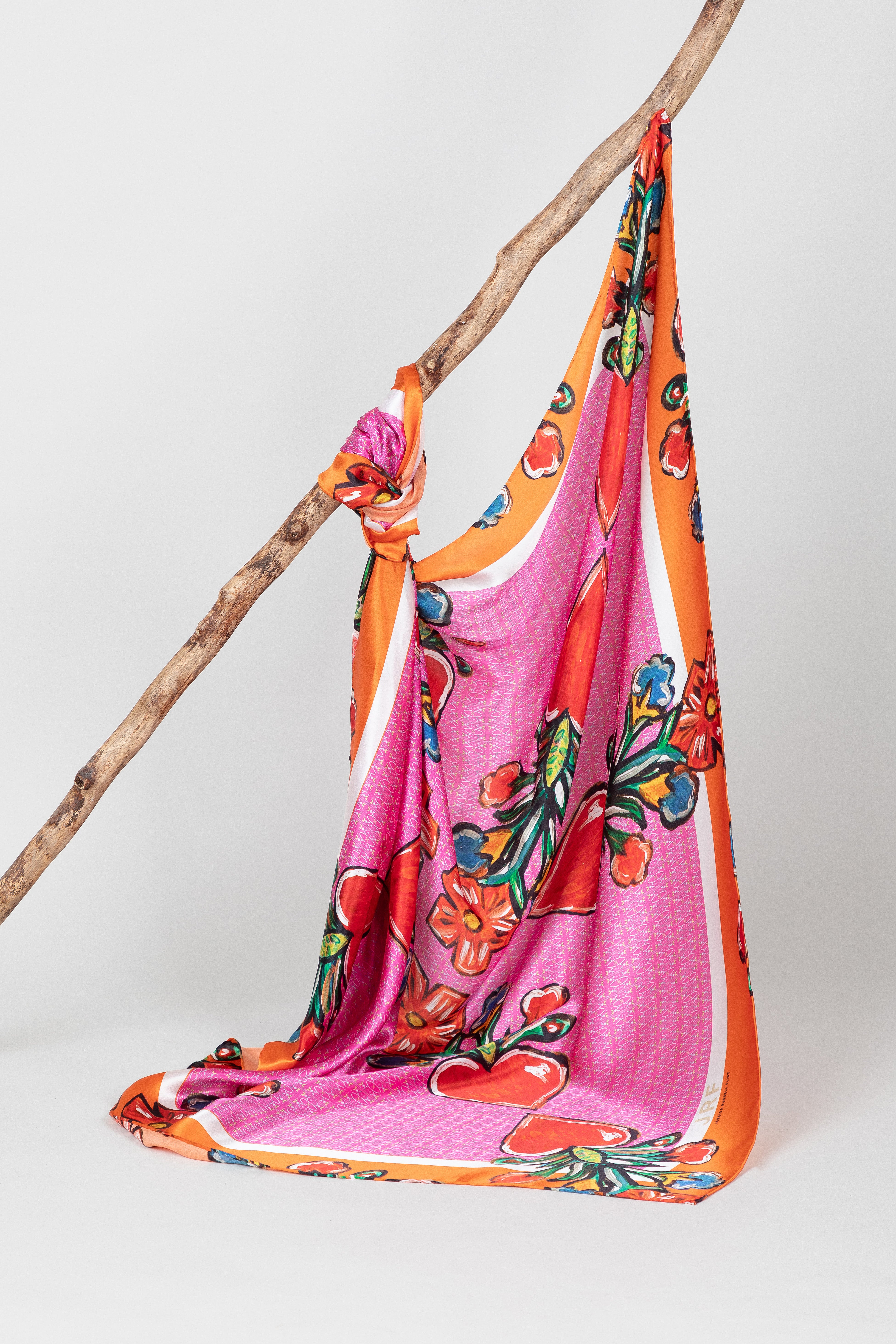 Square Scarf "Mexican Hearts"