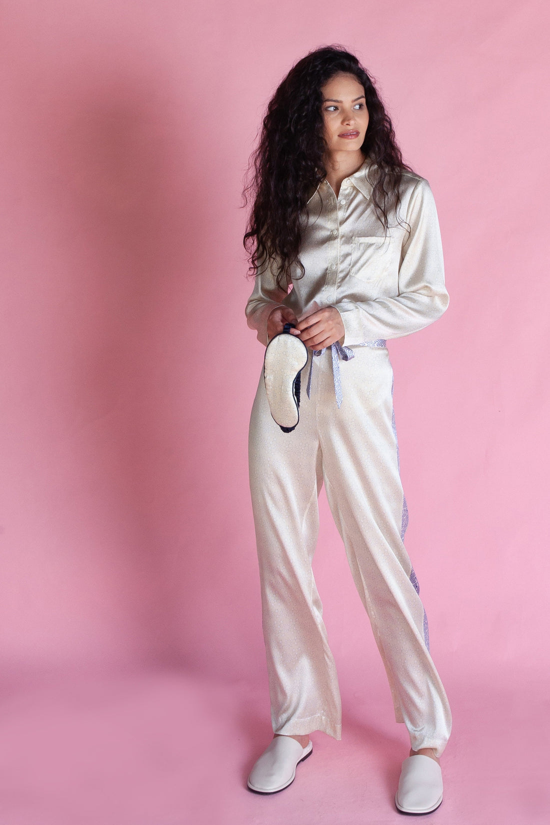 Jessica Russell Flint Printed Silk pyjama bottoms 