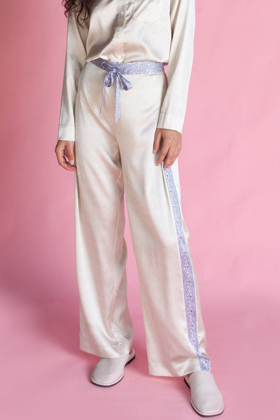 Jessica Russell Flint Printed Silk pyjama bottoms 