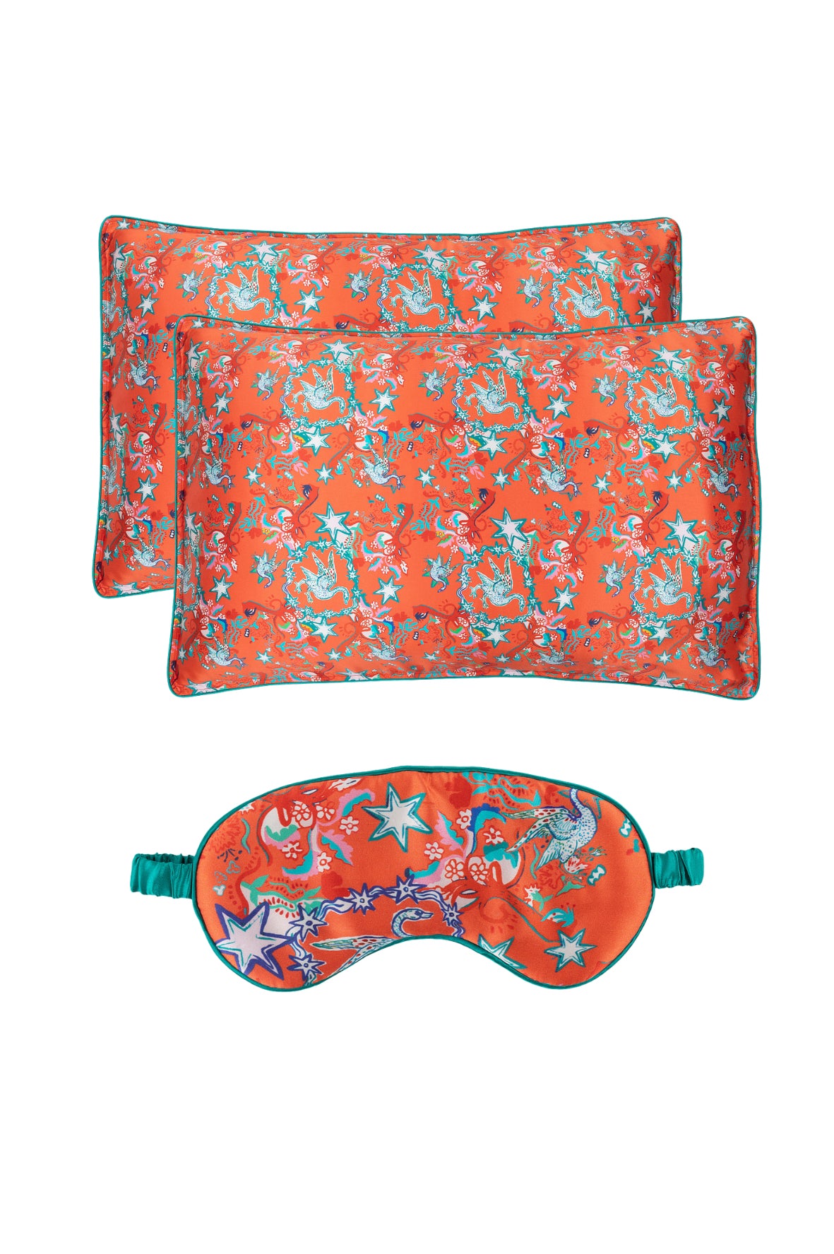 Silk Sleep Set Double "Golden Goose"