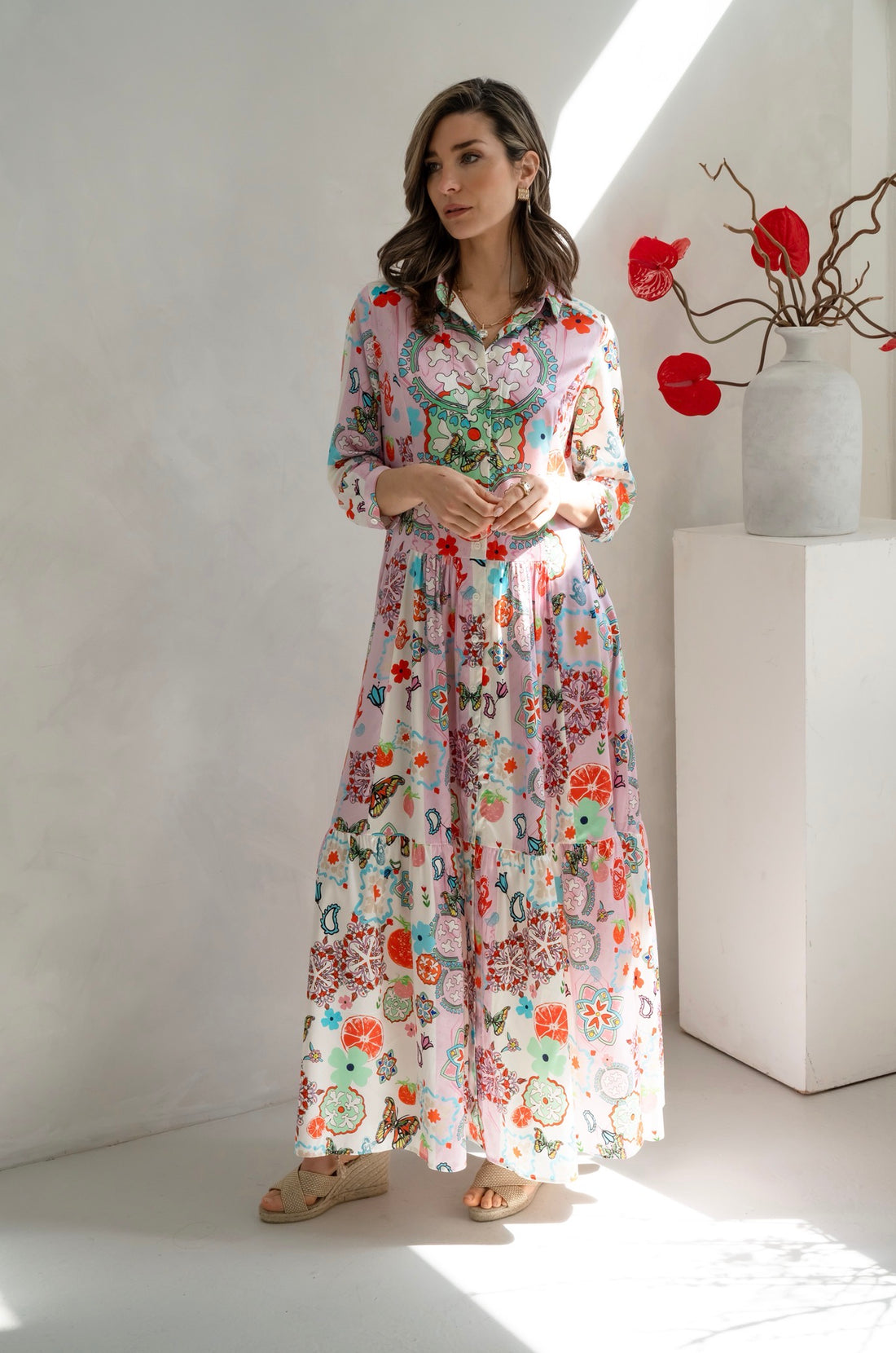Maxi Shirt Dress / "Kasbah Jardin"