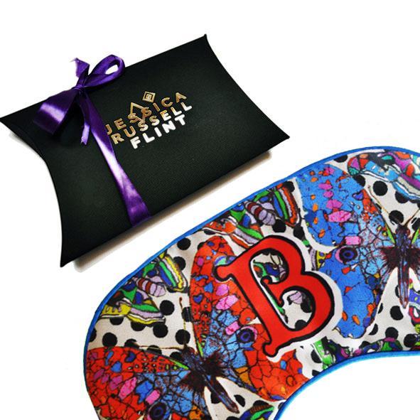 Jessica Russell Flint Printed Silk eye mask 