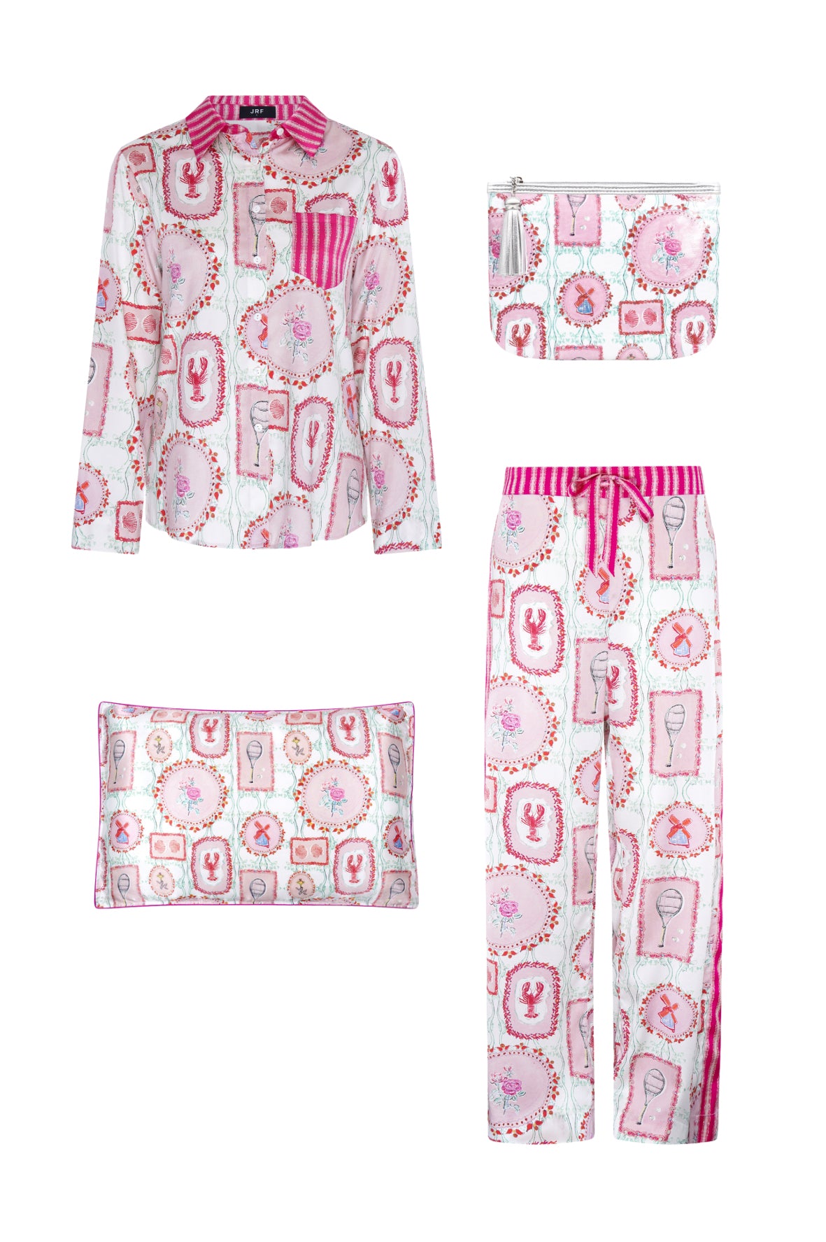 Pyjama Pillowcase Make up Bag Set "The Hamptons"