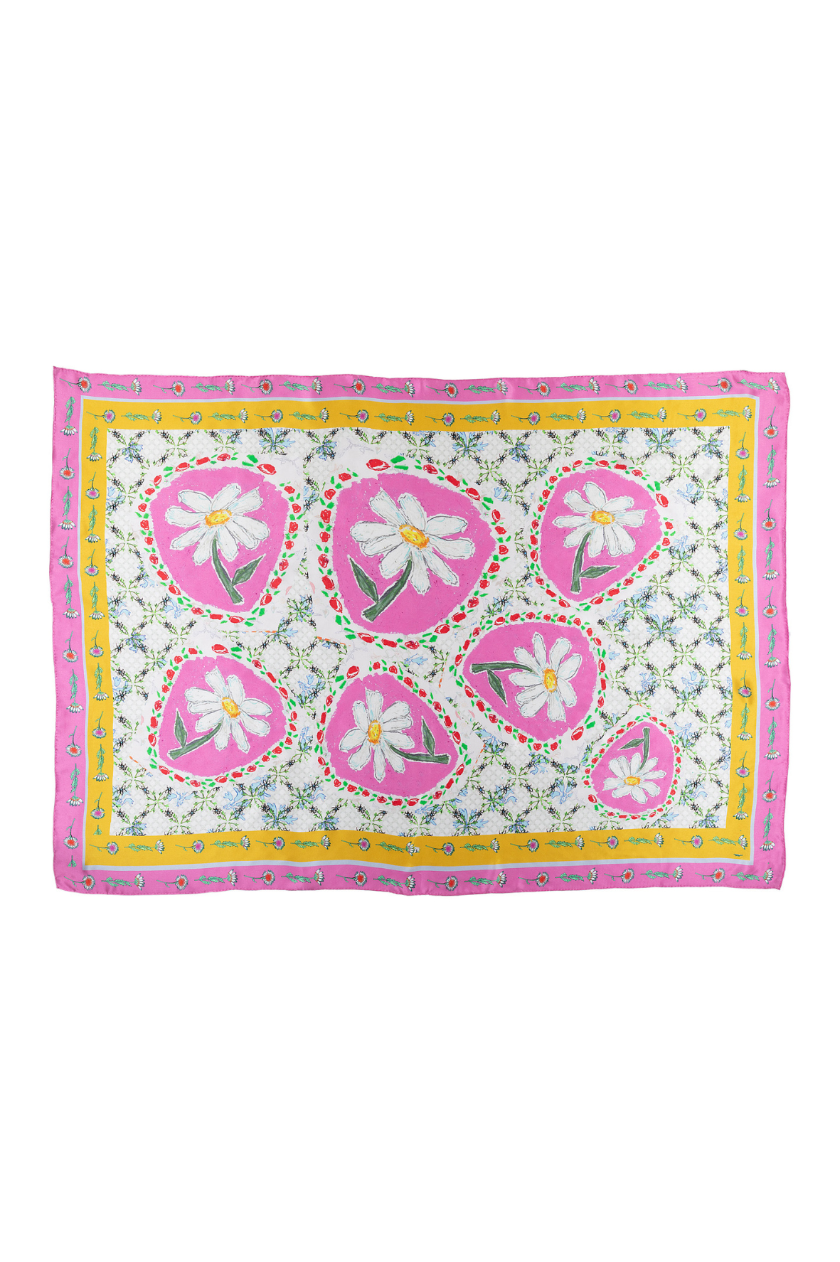 Oblong Pareo Scarf "Daisy Chains"