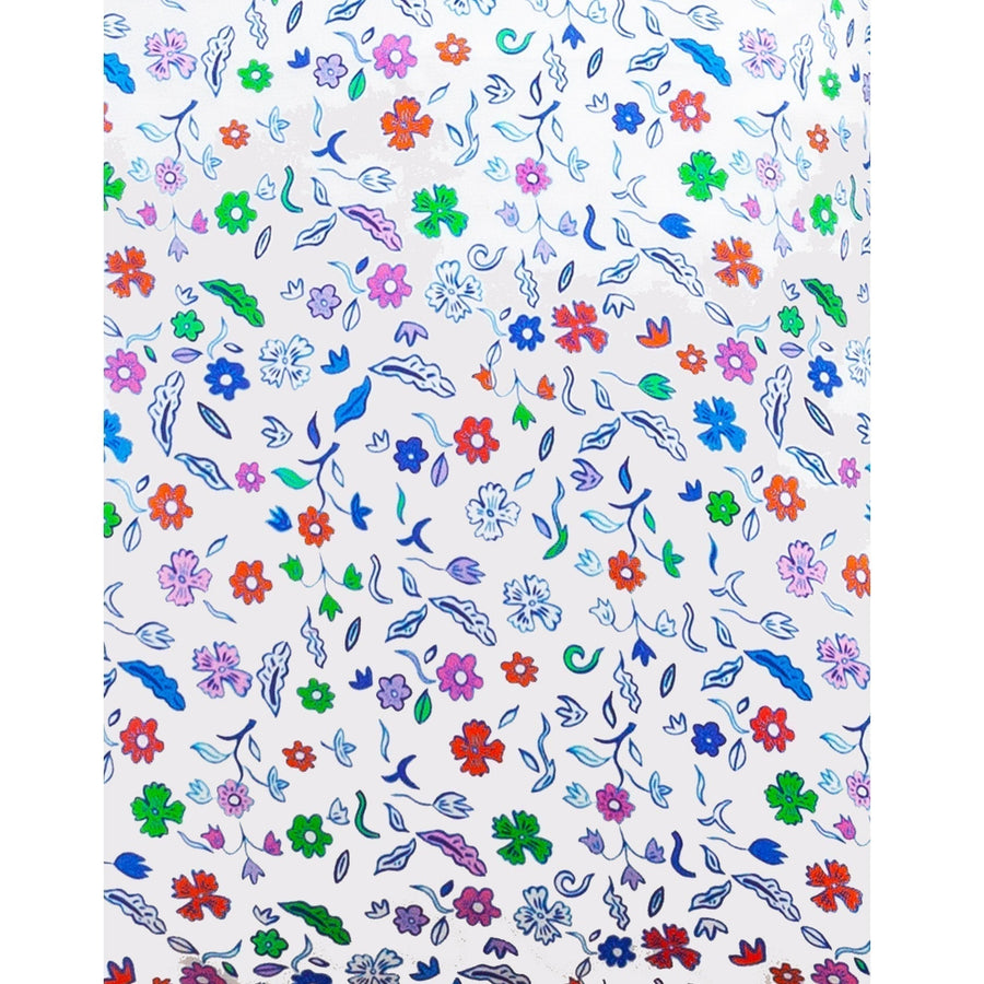 Jessica Russell Flint Printed Silk pj top in white colour 
