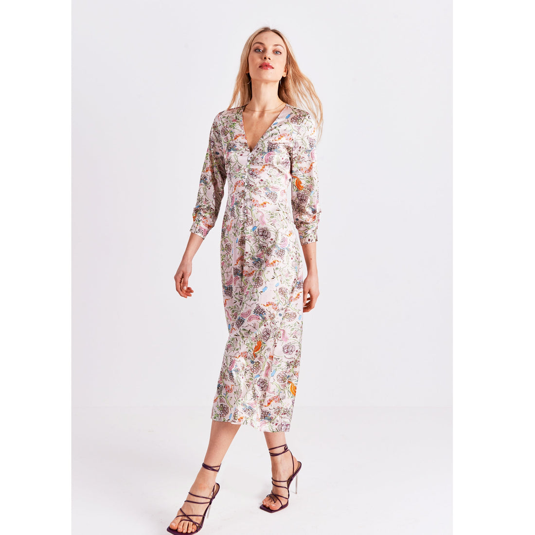 Button Tea Dress / "Emiko"-JRF