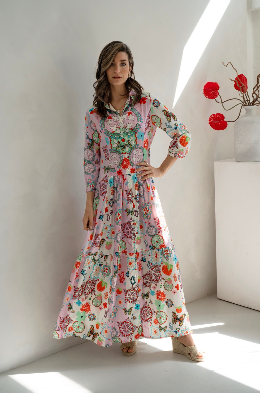 Maxi Shirt Dress / "Kasbah Jardin"