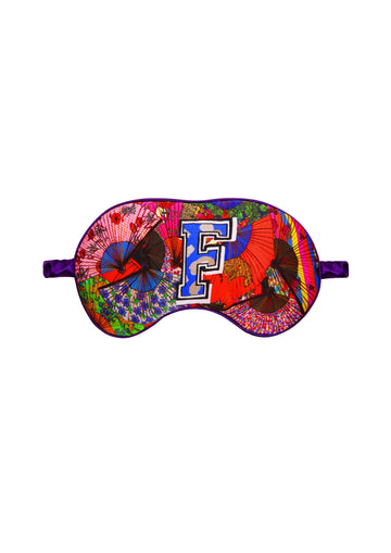 Jessica Russell Flint Printed Silk eye mask 