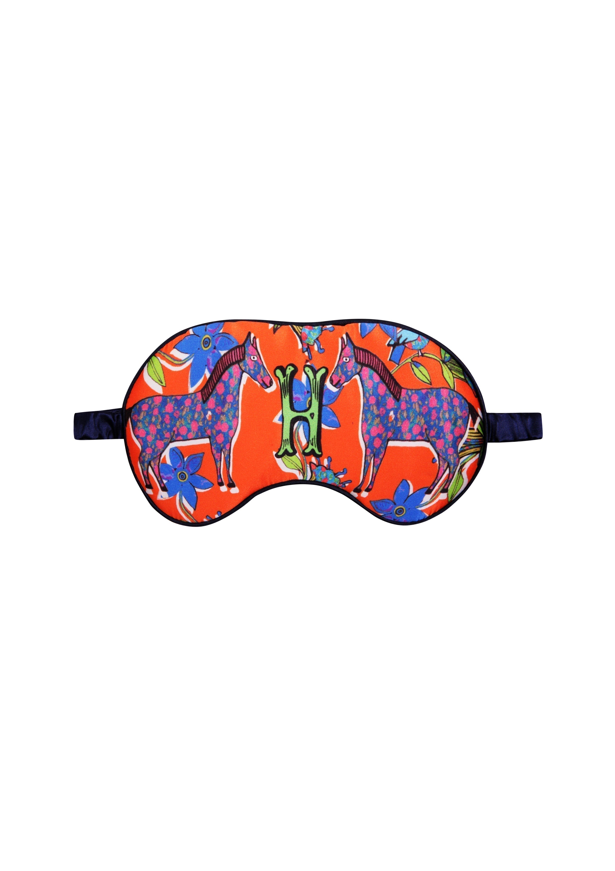 Silk Eye Mask "H Horses"