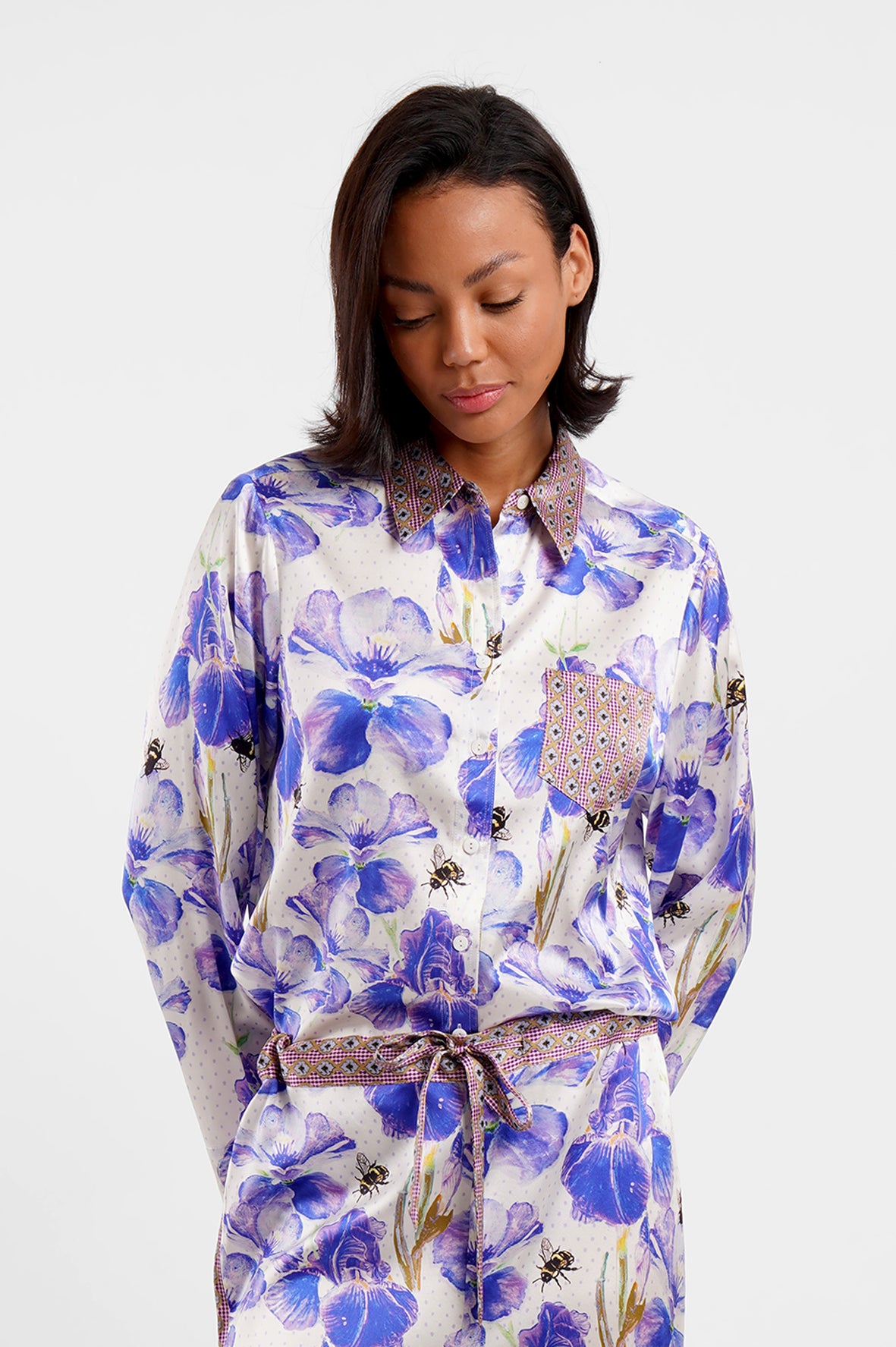 Long Sleeve PJ Top "Bees Garden"