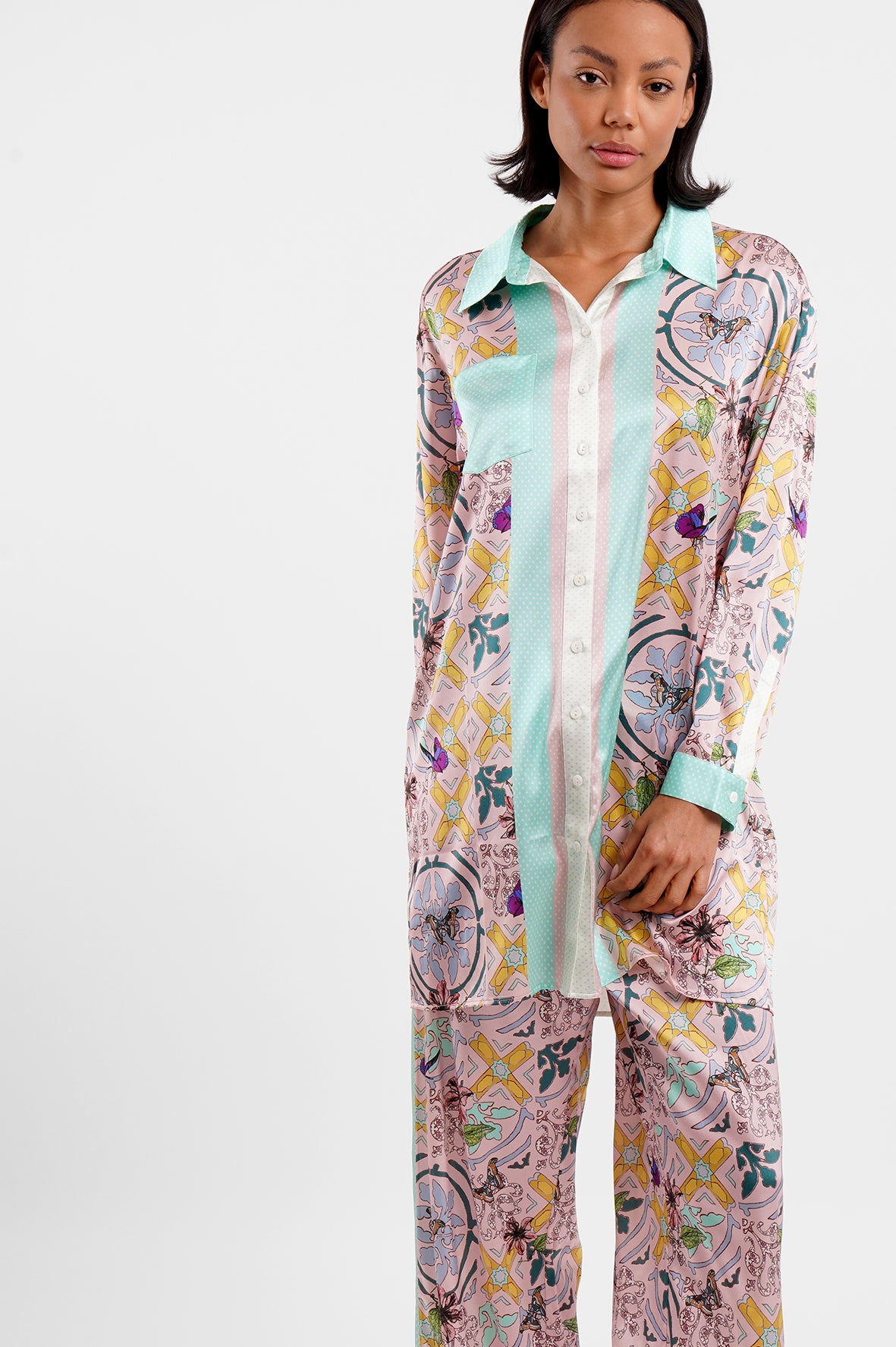 Long Nightshirt "Montana Tile"
