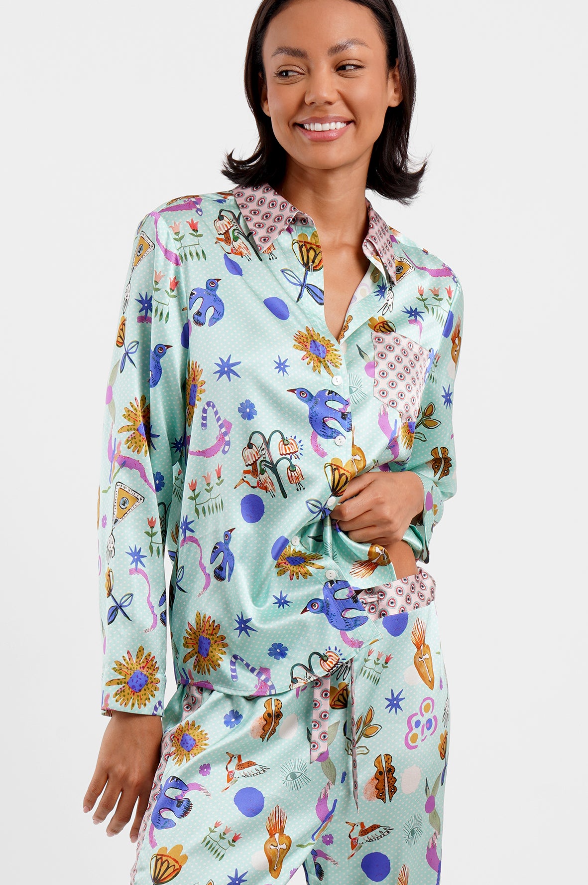 Long Sleeve PJ Top "Mia"
