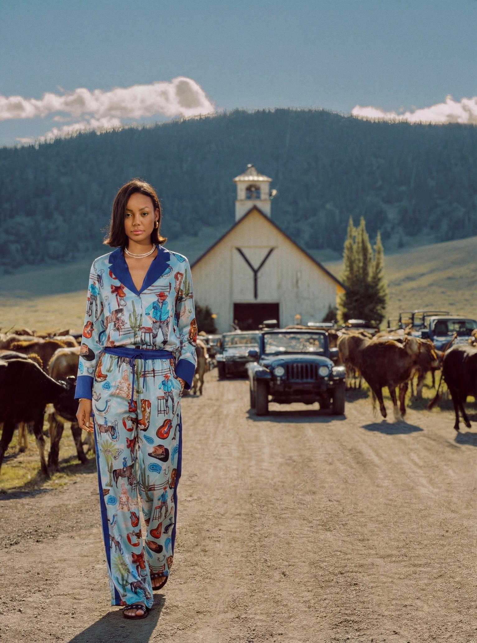 Lounge Pant "Western Blues"