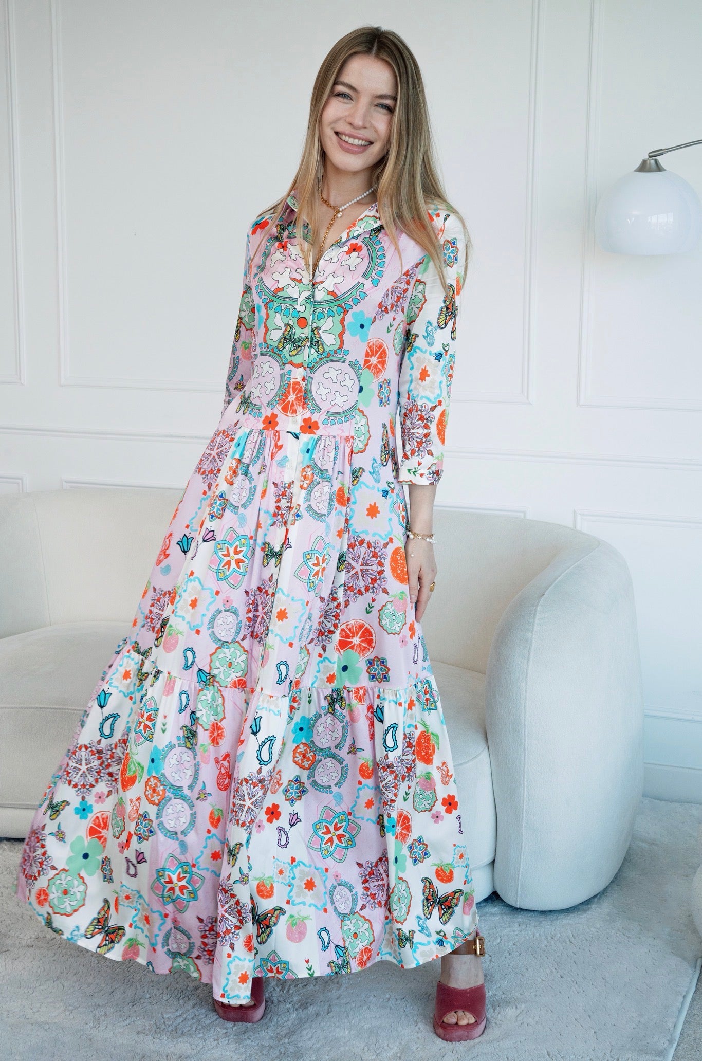 Maxi Shirt Dress "Kasbah Jardin"