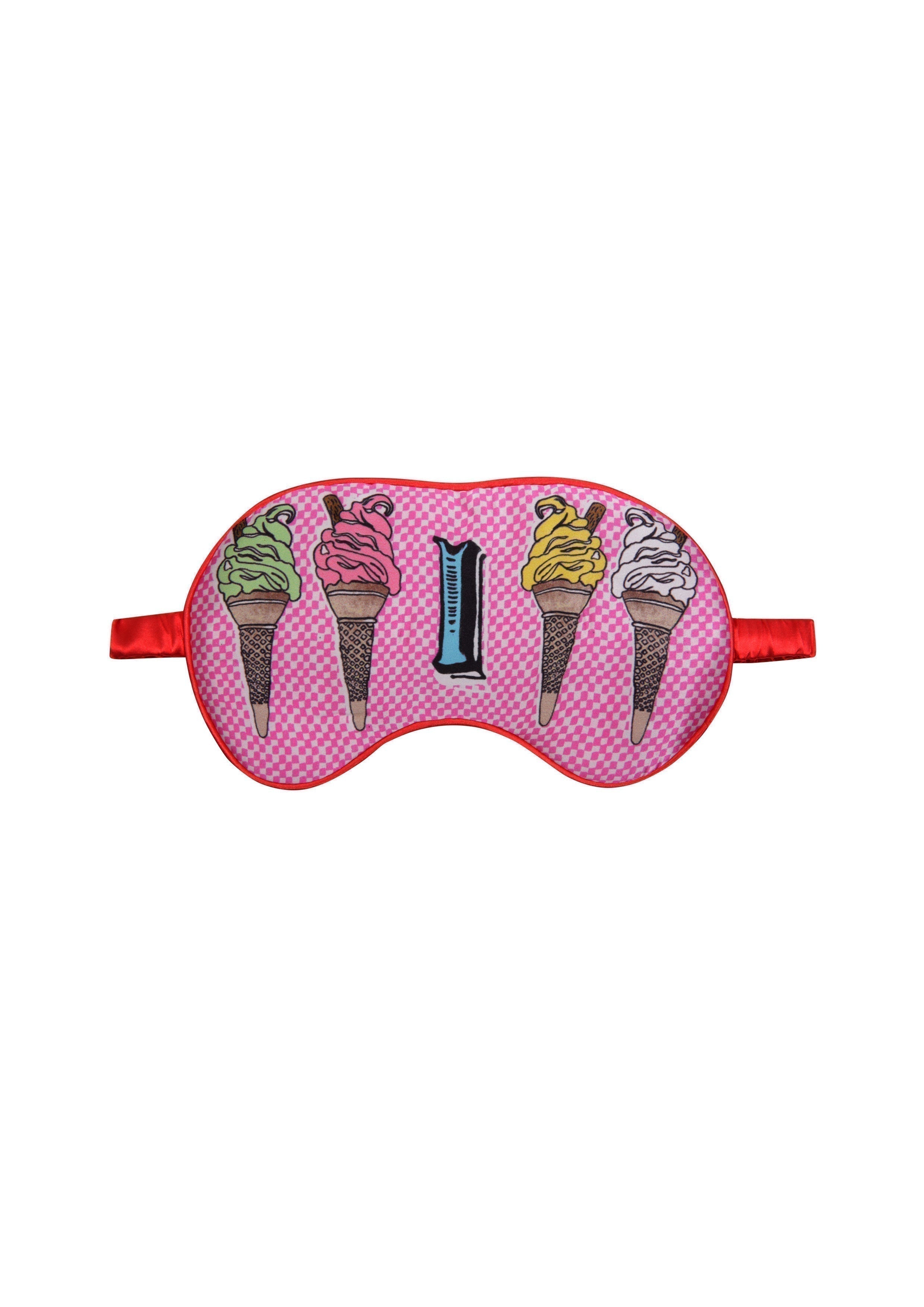 Silk Eye Mask "I Ice Cream"