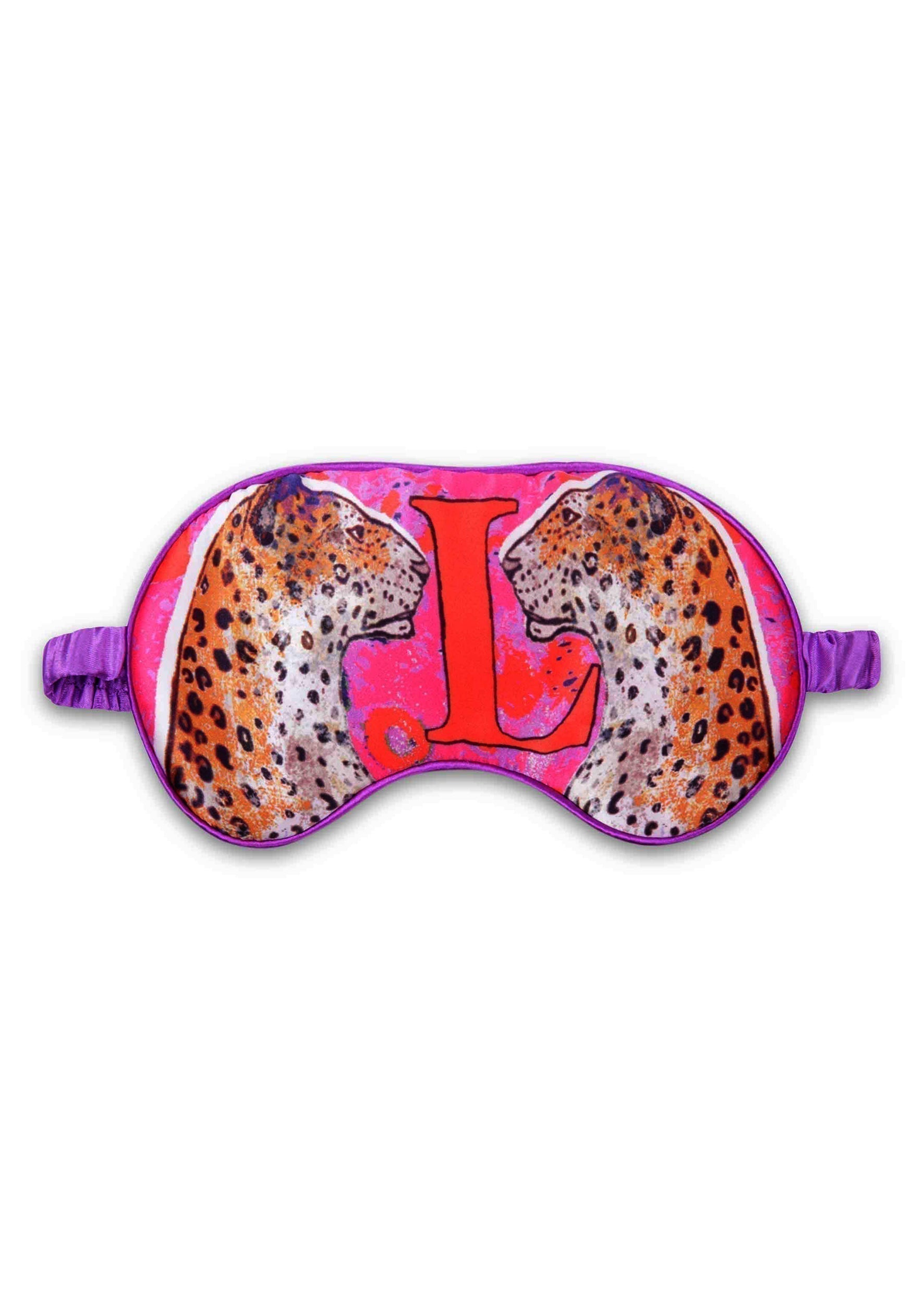 Silk Eye Mask "L Leopard"