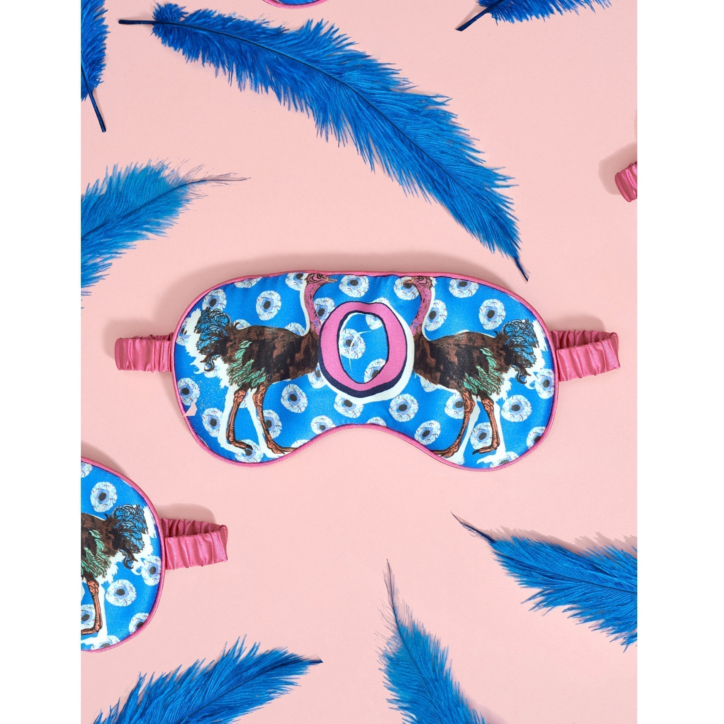 Silk Eye Mask "O Ostrich