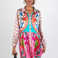 Sample: Short Shirt Dress SOUL BIRDS - Size Small-JRF