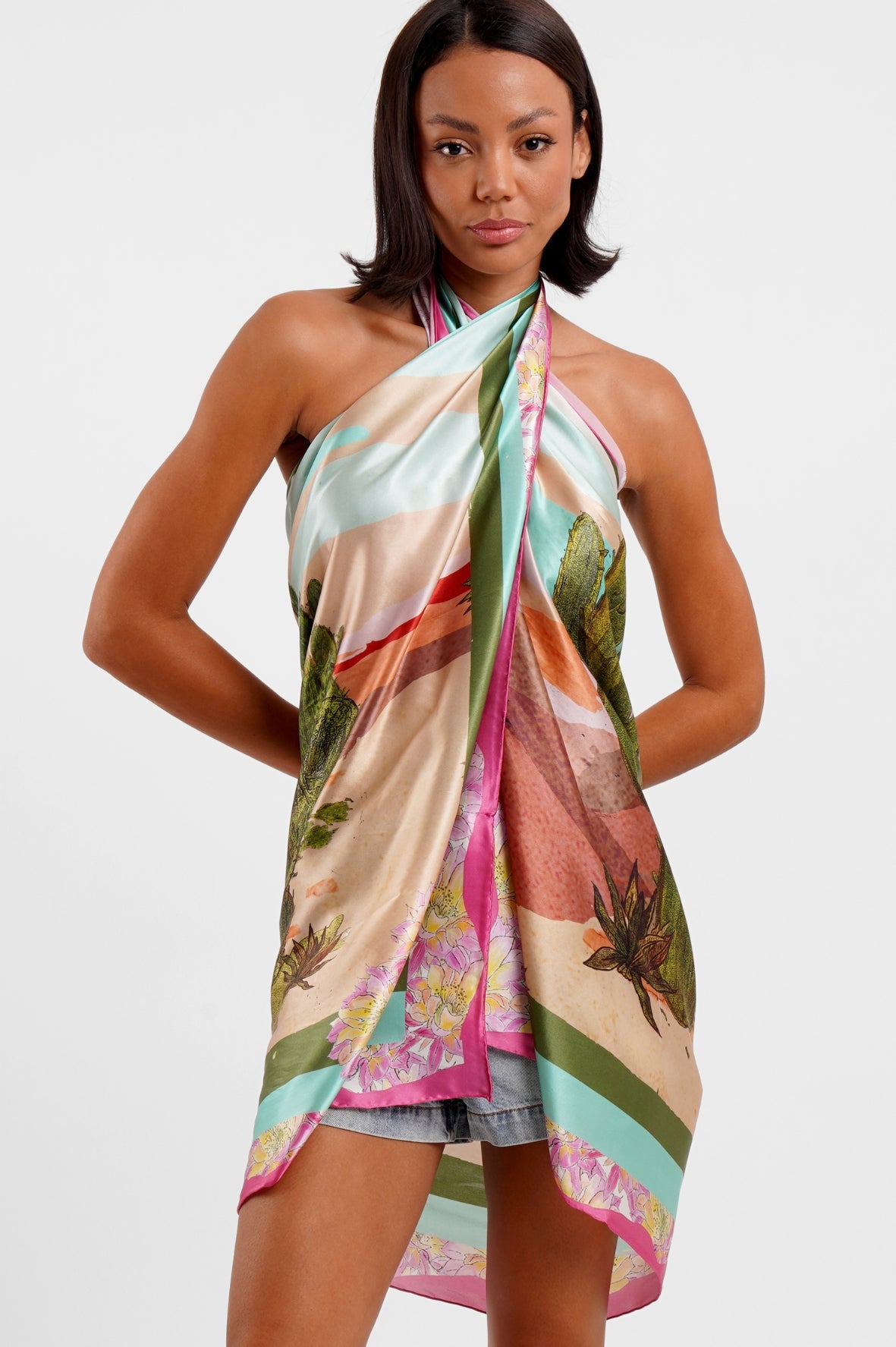 Oblong Pareo Scarf "Desert Drift"