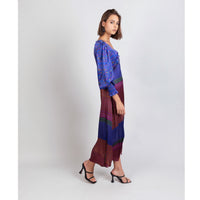 Jessica Russell Flint Printed Silk twist front dress