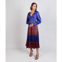 Jessica Russell Flint Printed Silk twist front dress